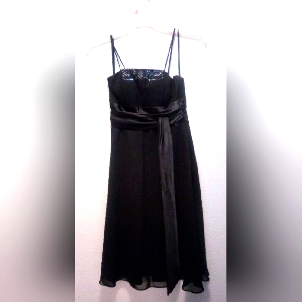 SALLY USA Black Formal dress W/ Shoulder jacket SZ XS
